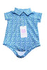 Blue Seahorse Polo Onesie (FINAL SALE)