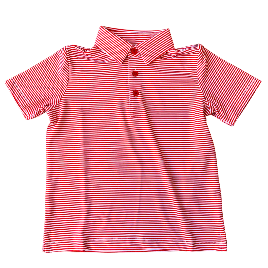 Red Stripe Boys' Polo