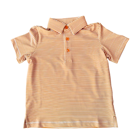 Orange Stripe Boys' Polo