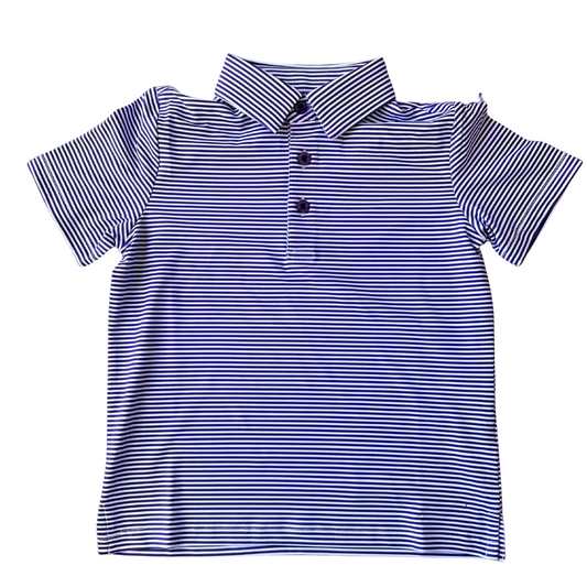 Purple Stripe Boys' Polo