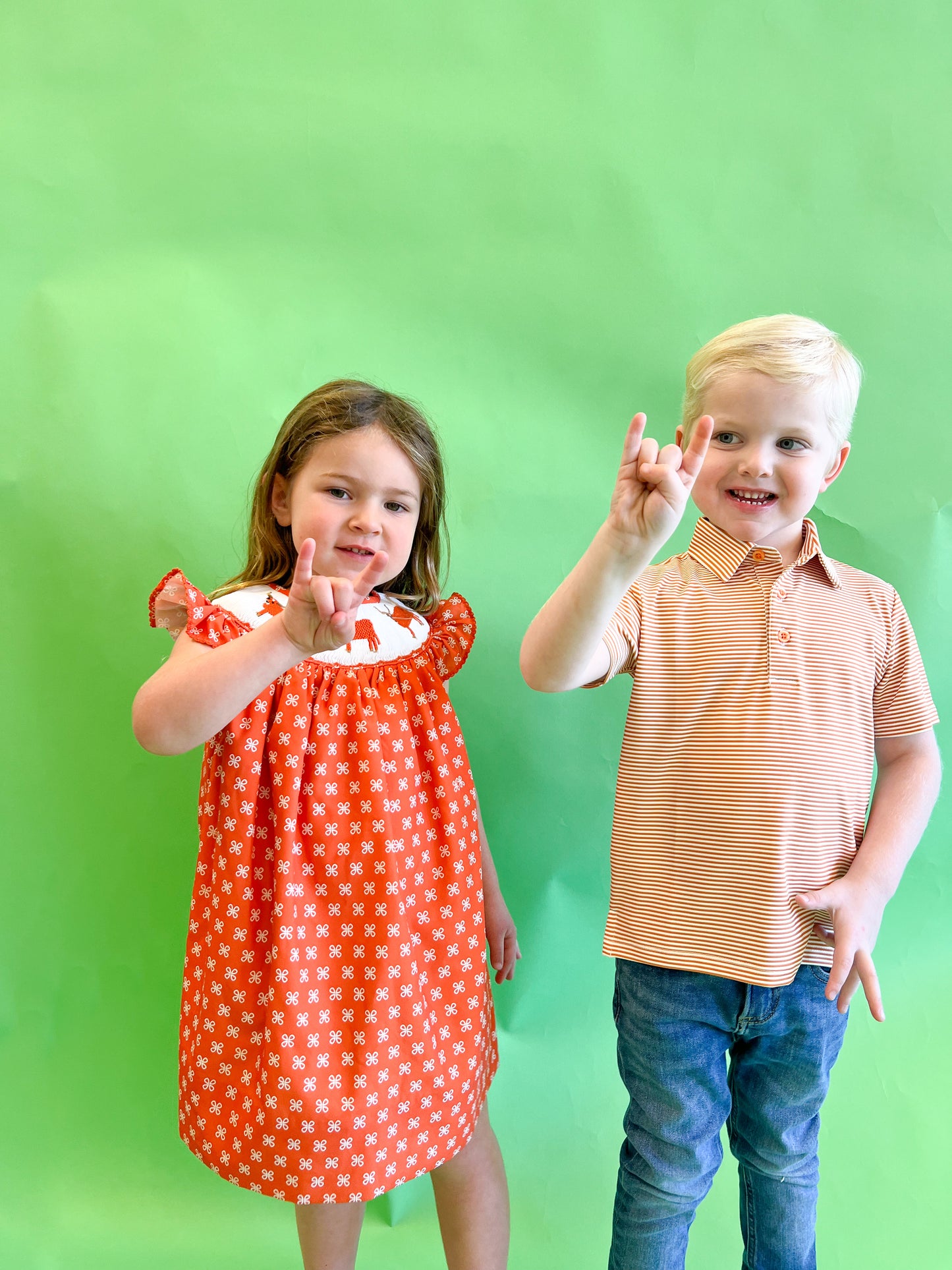 Orange Stripe Boys' Polo