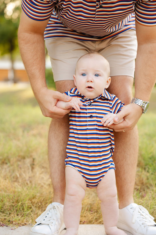 Brody Stripes Polo Onesie (FINAL SALE)