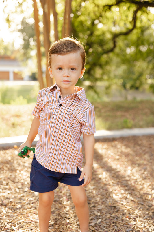 Jake Stripe Boys' Polo (FINAL SALE)