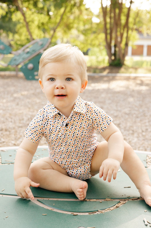 Freddy Dots Polo Onesie (FINAL SALE)