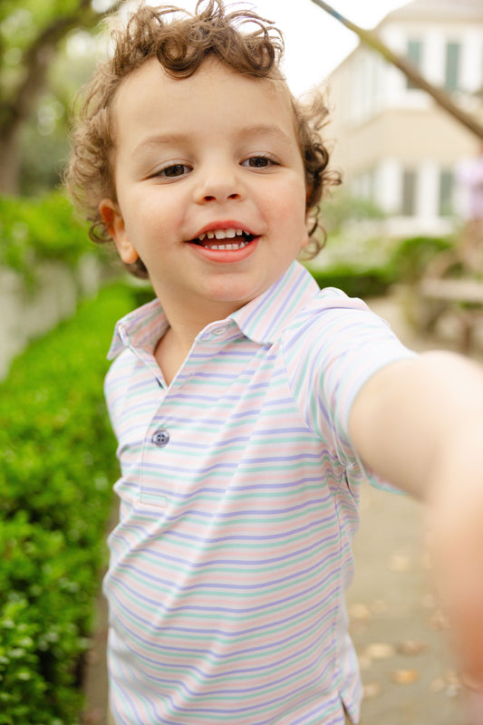 Pastel Stripes Boys' Polo