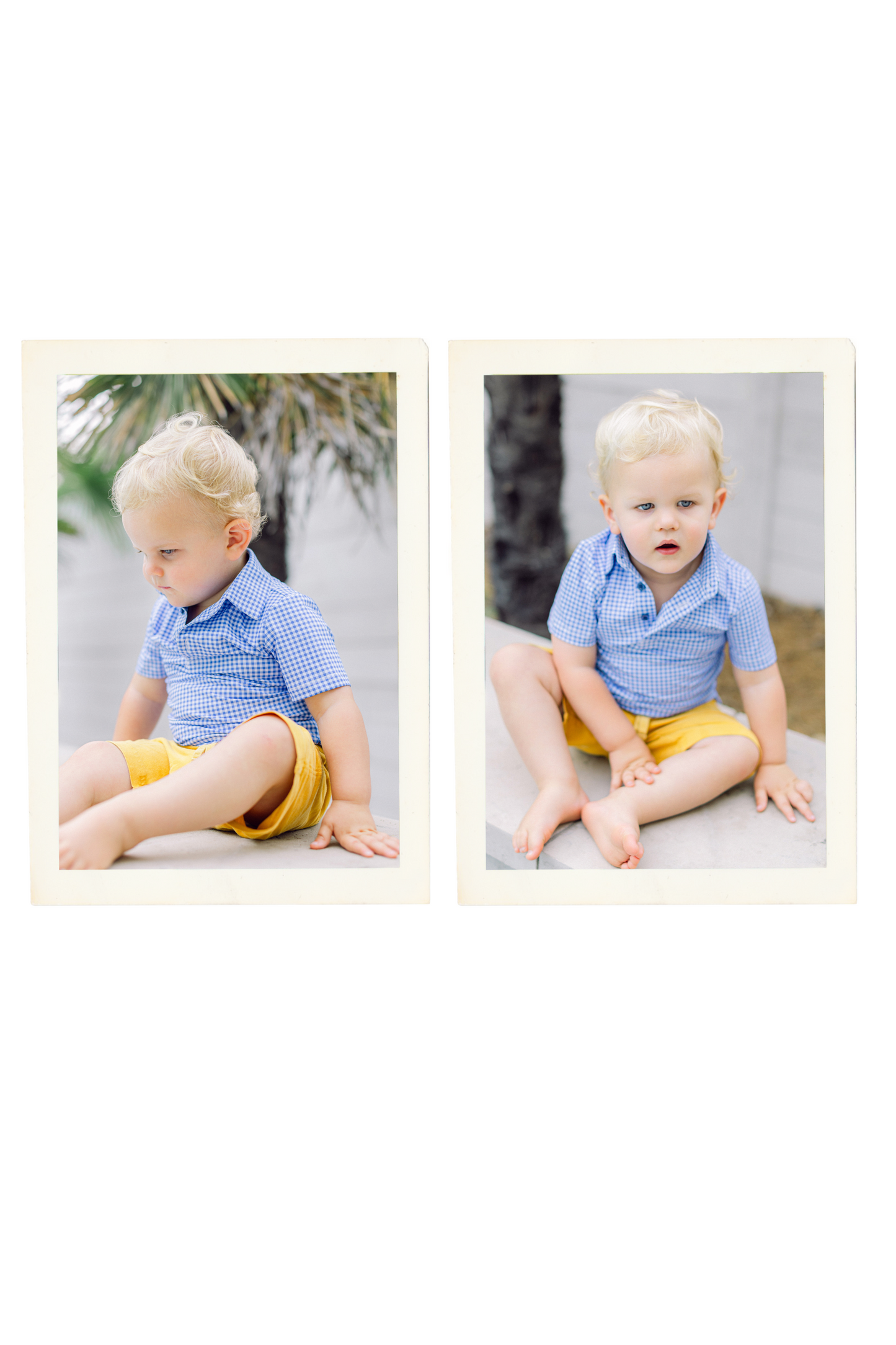 Blue Gingham Boys' Polo