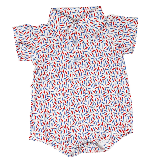 Fireworks Polo Onesie (FINAL SALE)