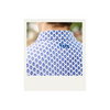 Blue & White Block Print  Men's Polo